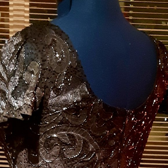 Gorgeous beaded gown, elegant yet contemporary, perfect for MOB, wedding, etc. - Picture 8 of 16